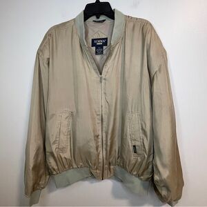 Vintage Summa Men's Lightweight Beige Silk Jacket